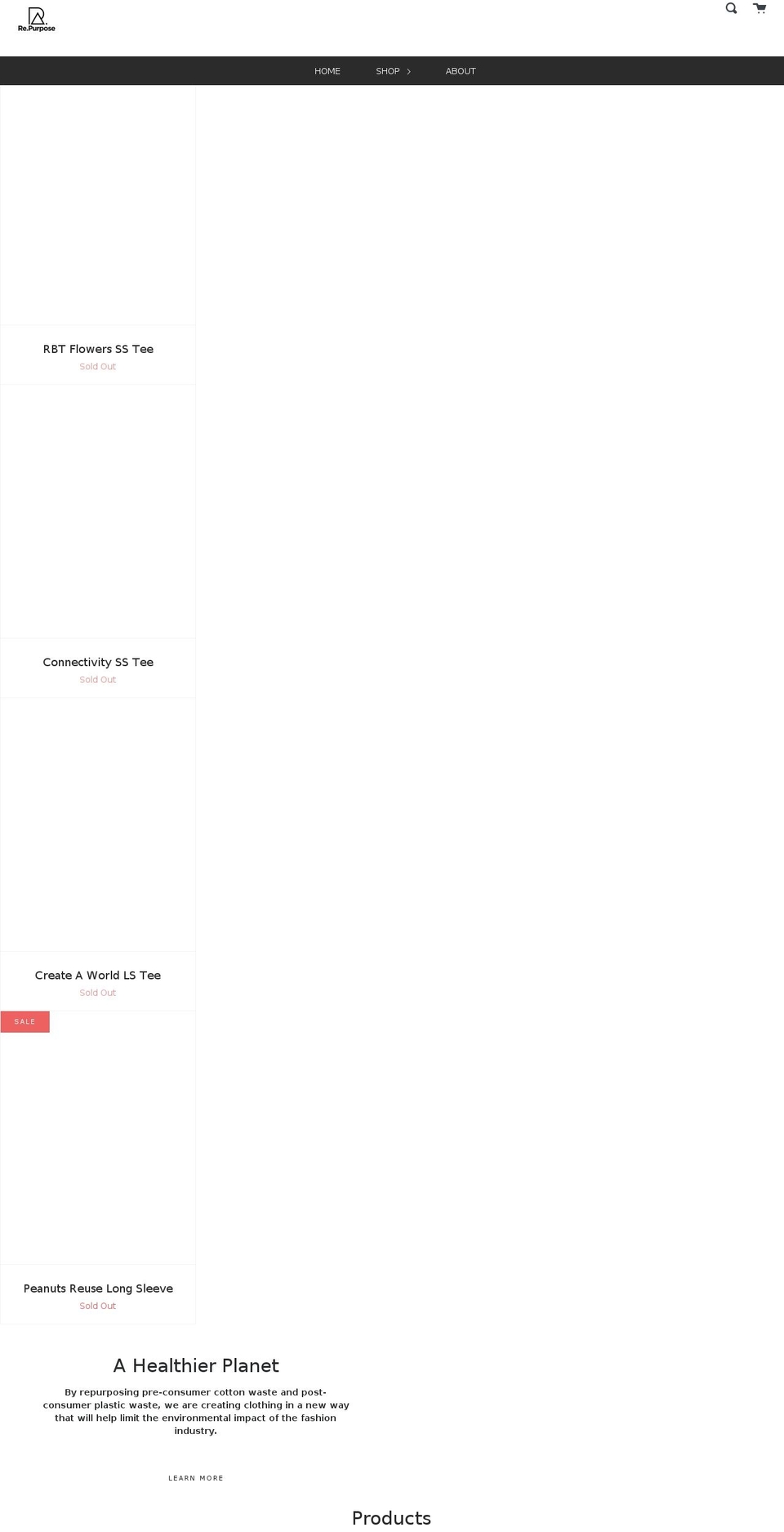 repurposethefuture.com shopify website screenshot