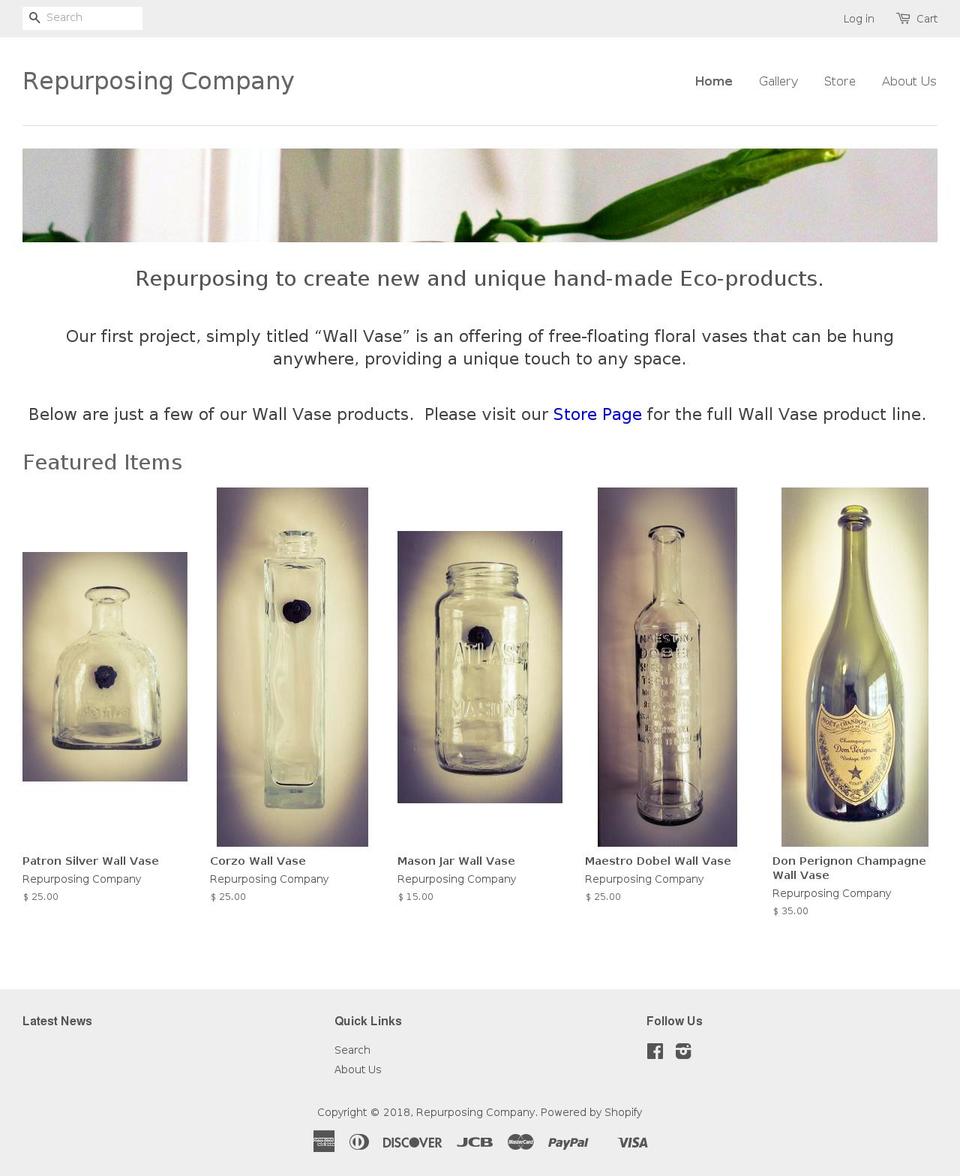 repurposingcompany.com — Shopify storefront screenshot