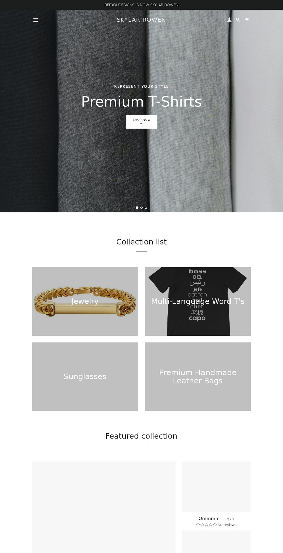 repyoudesigns.com — Shopify storefront screenshot