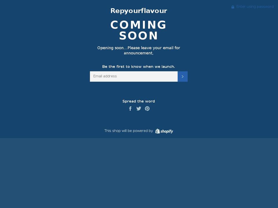 repyourflavour.com — Shopify storefront screenshot