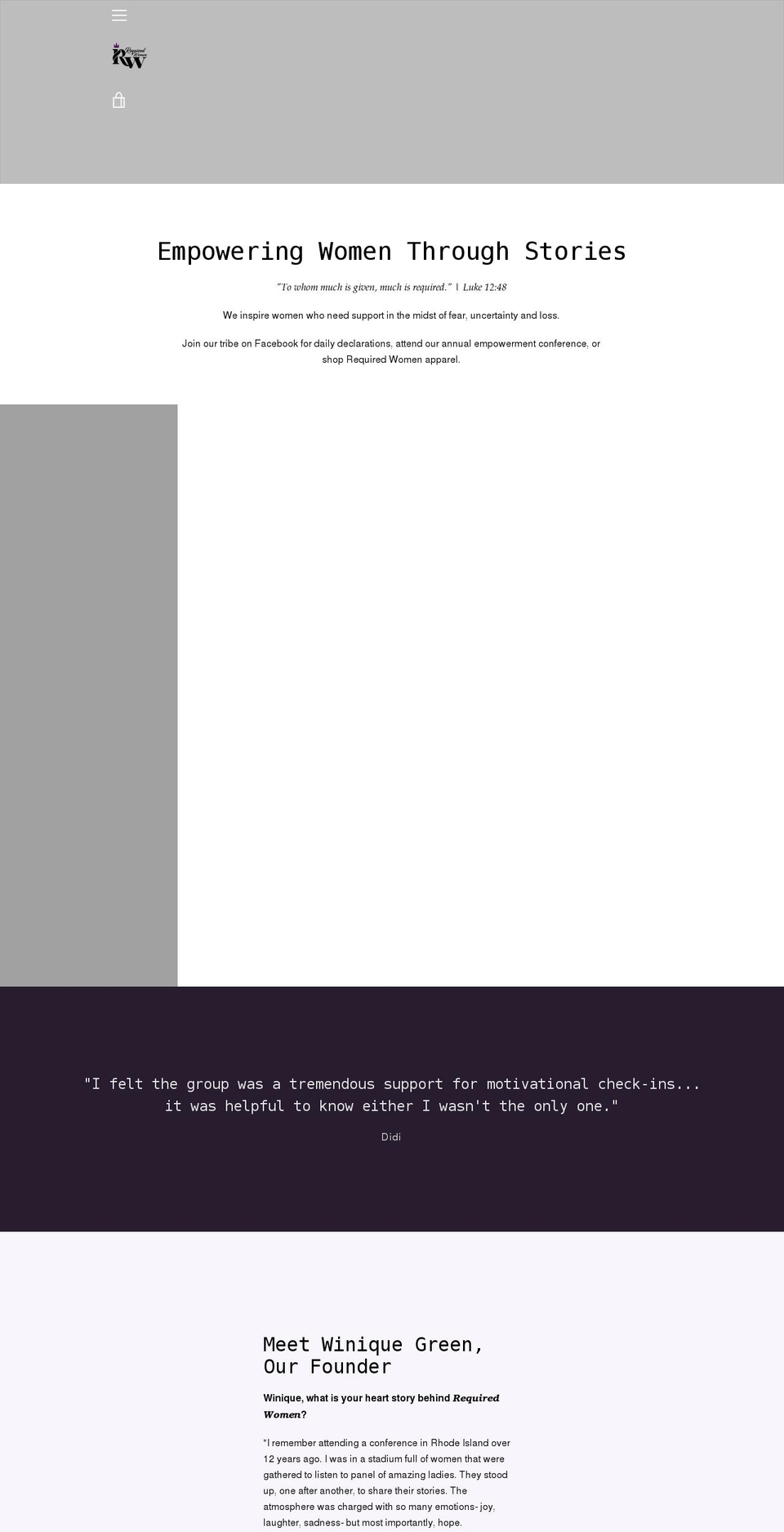 requiredwomen.com — Shopify storefront screenshot