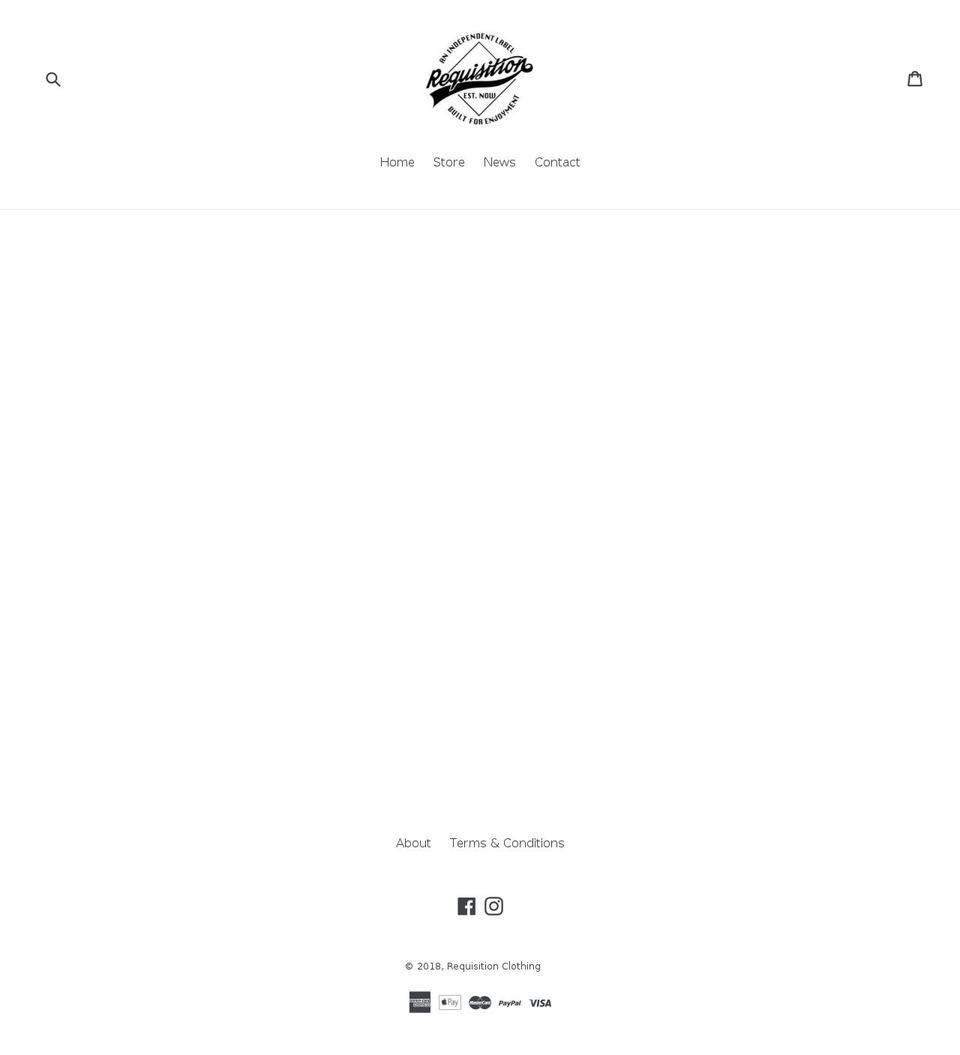 requisitionclothing.com — Shopify storefront screenshot