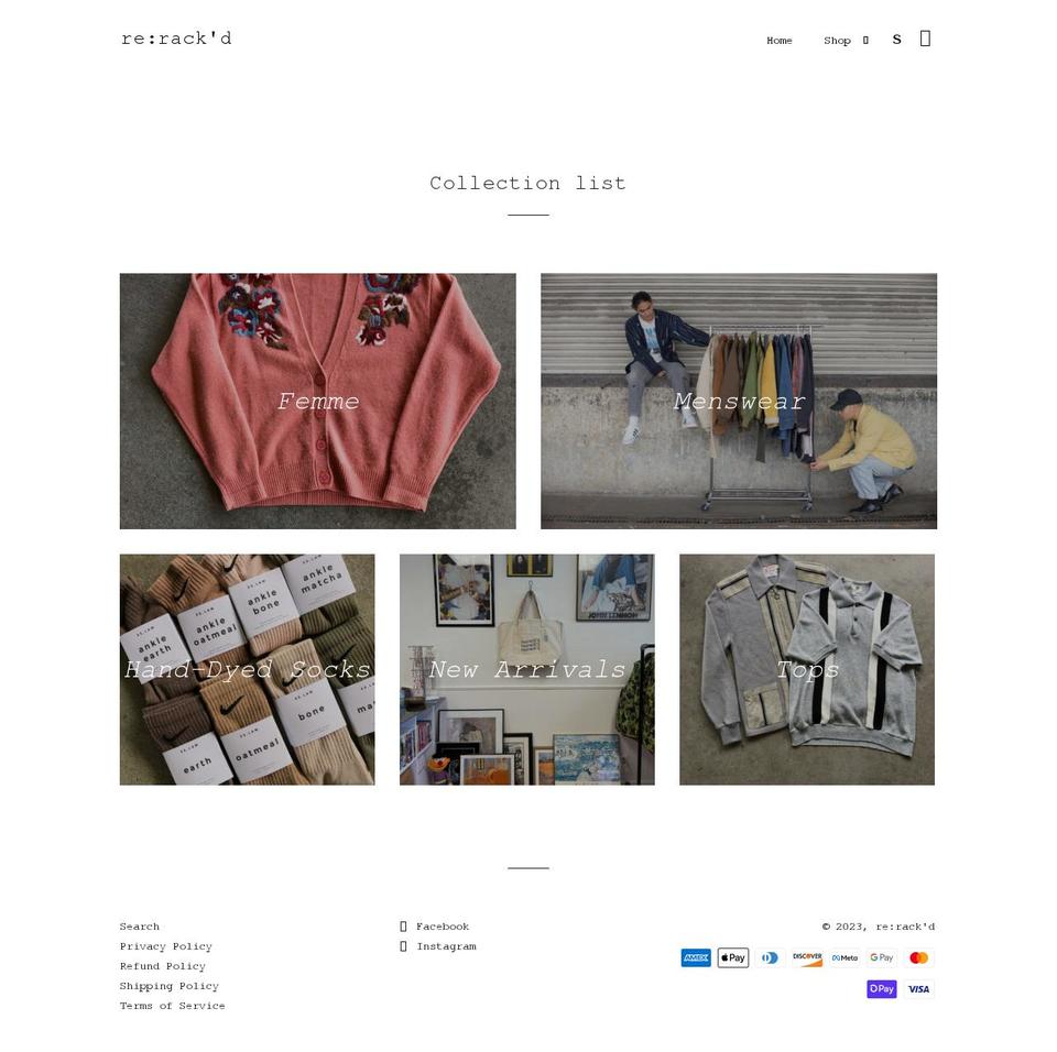 rerackd.com shopify website screenshot
