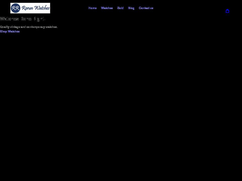 rerunwatches.com shopify website screenshot