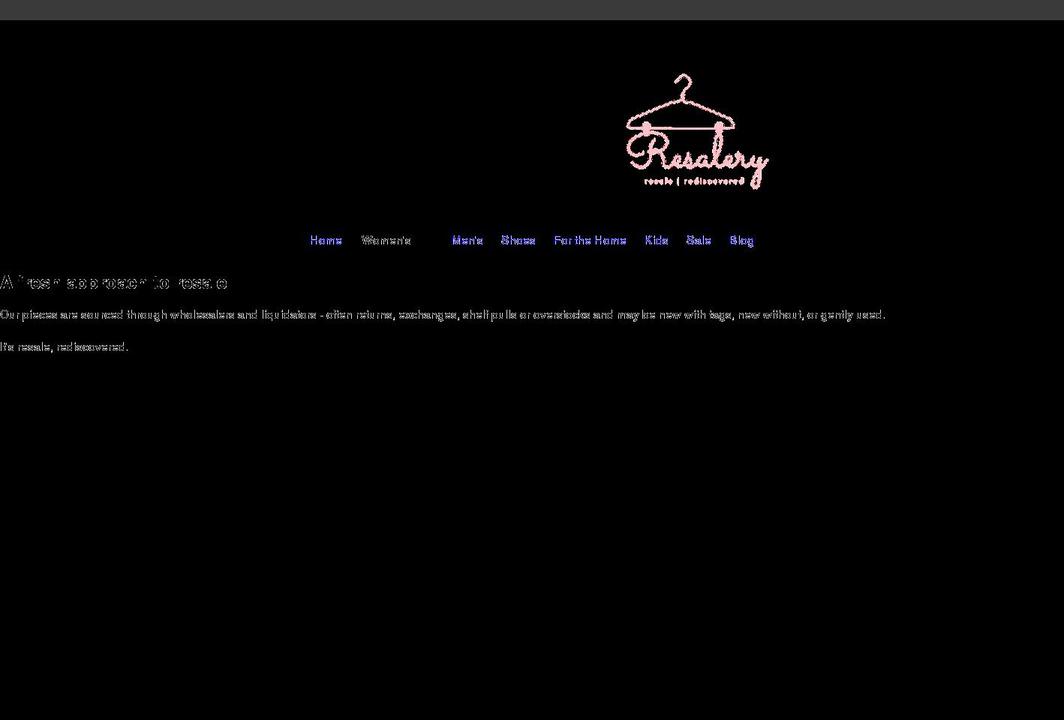 resalery.com shopify website screenshot