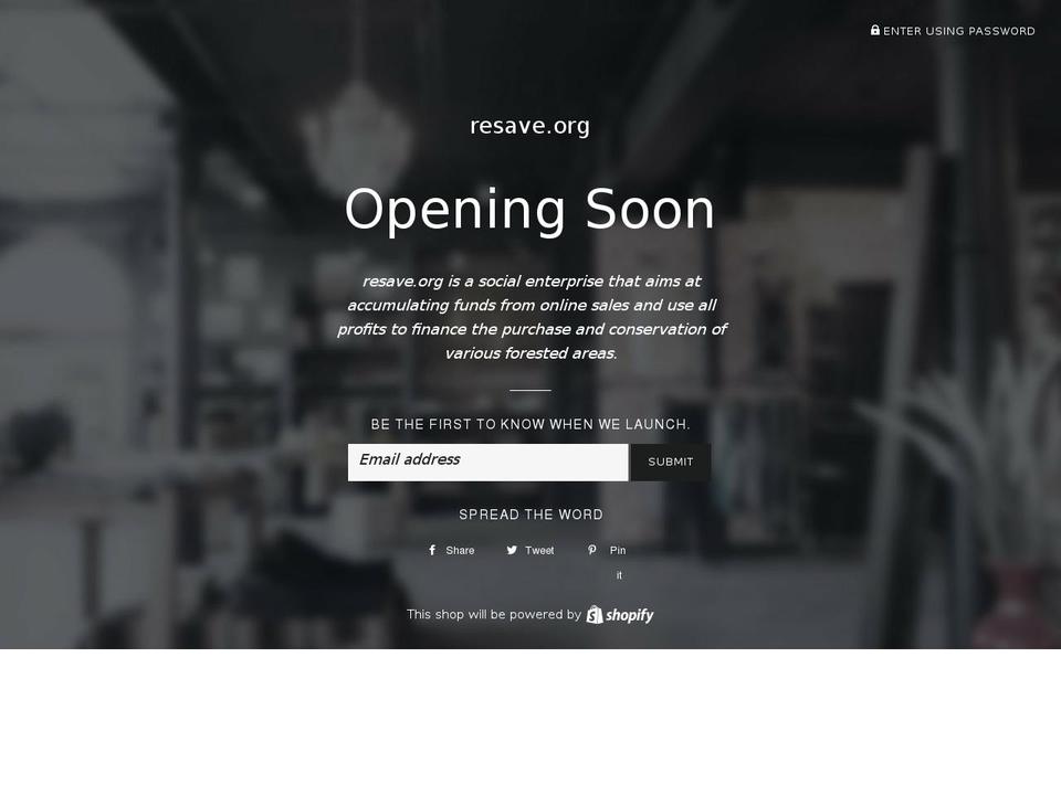 resave.org shopify website screenshot