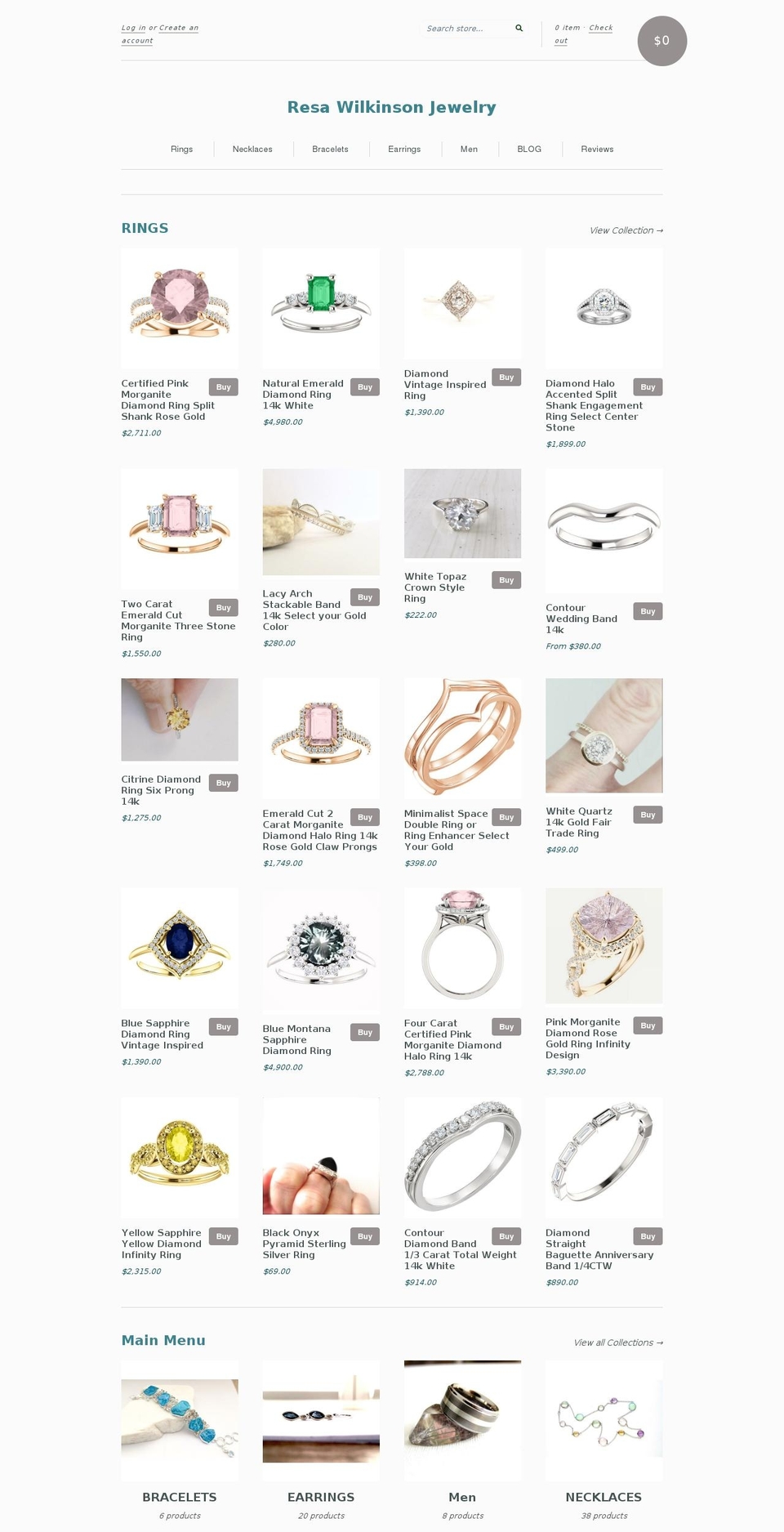 resawilkinson.com shopify website screenshot