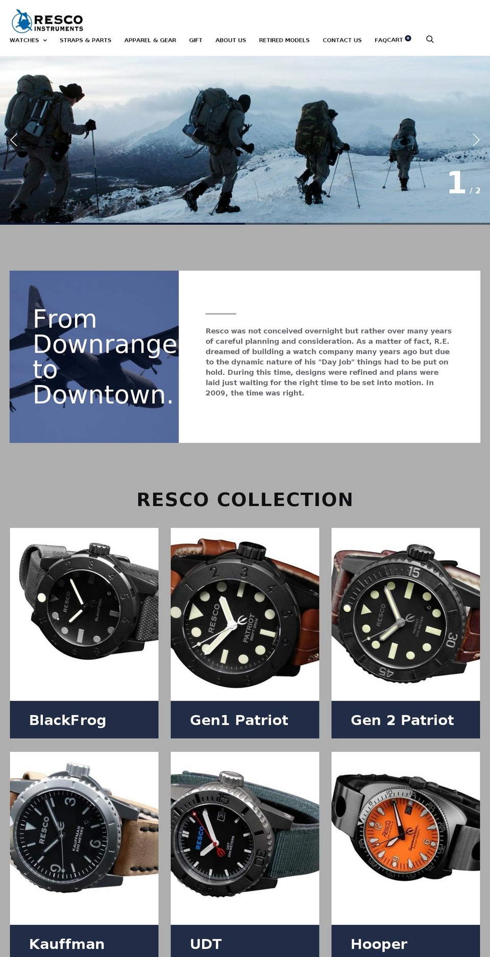 rescoinstruments.net shopify website screenshot