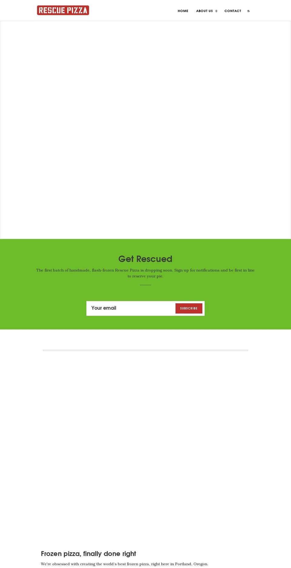 rescue.pizza shopify website screenshot