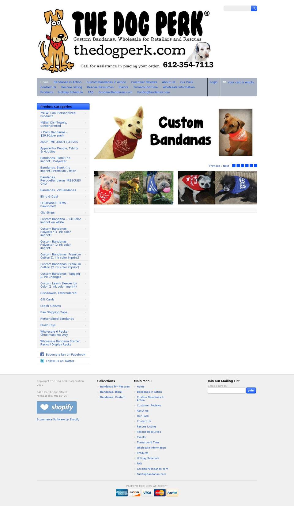 rescuebandanas.com shopify website screenshot