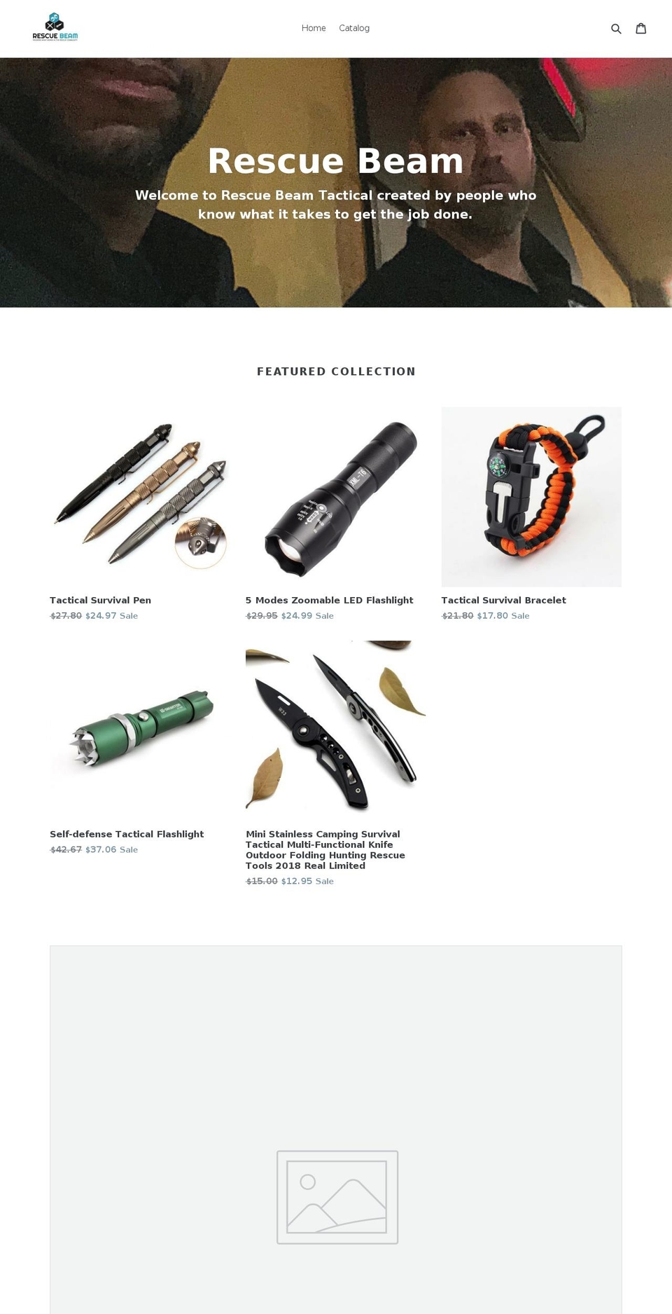 rescuebeam.com — Shopify storefront screenshot