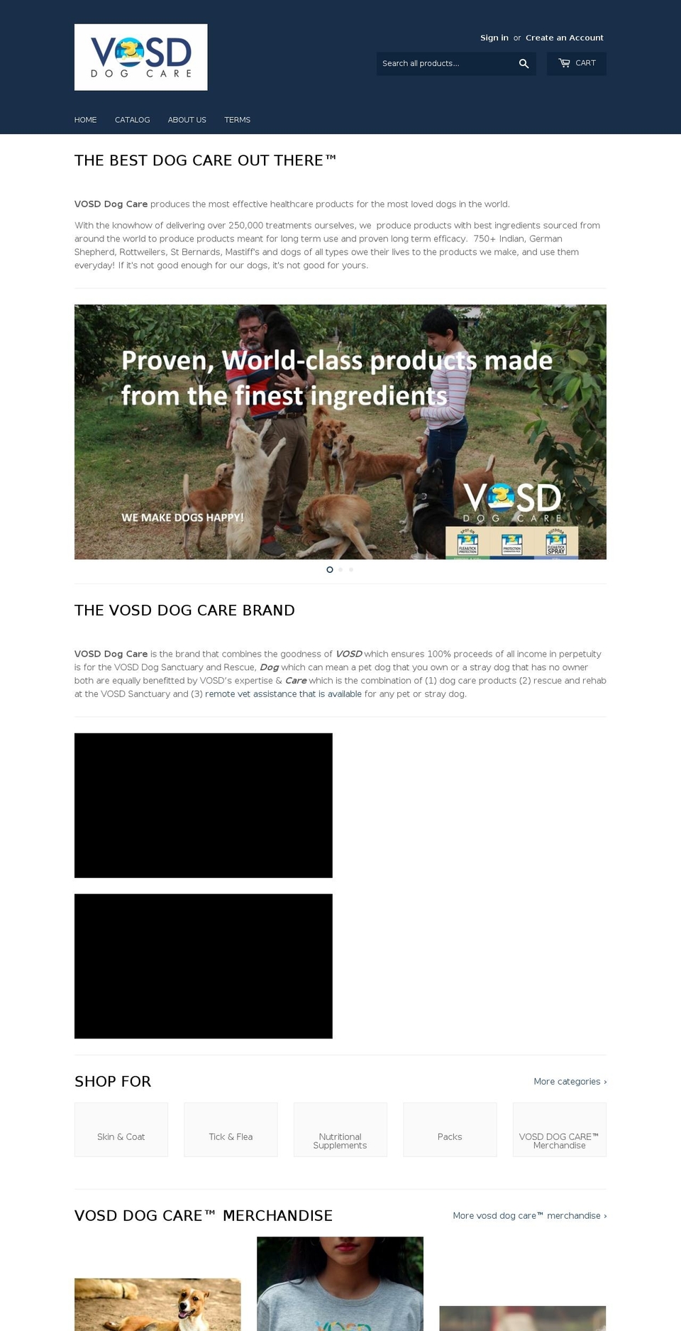 rescuebyvosd.com — Shopify storefront screenshot