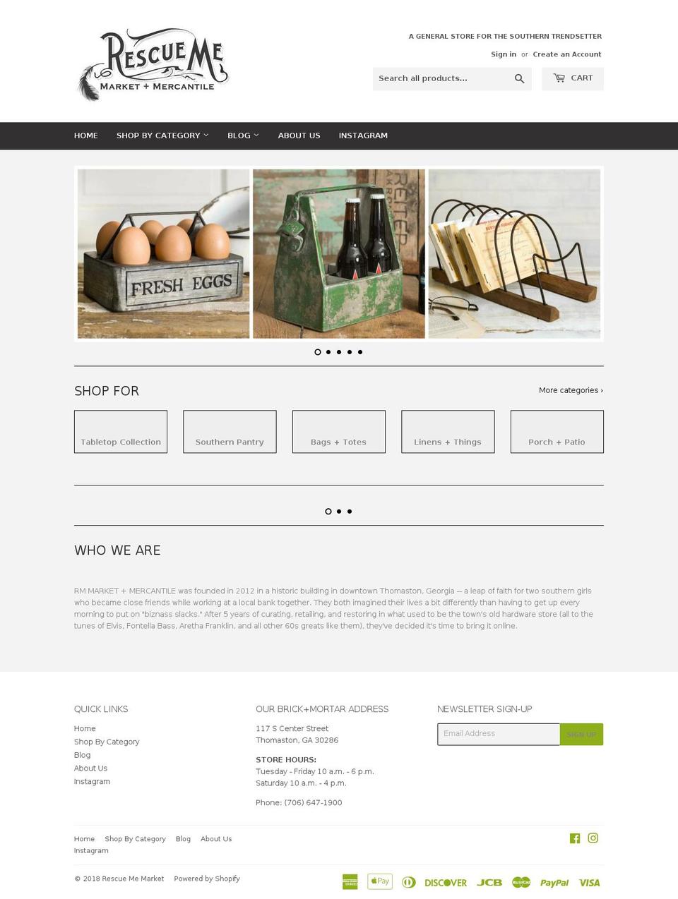 rescuememarket.com — Shopify storefront screenshot