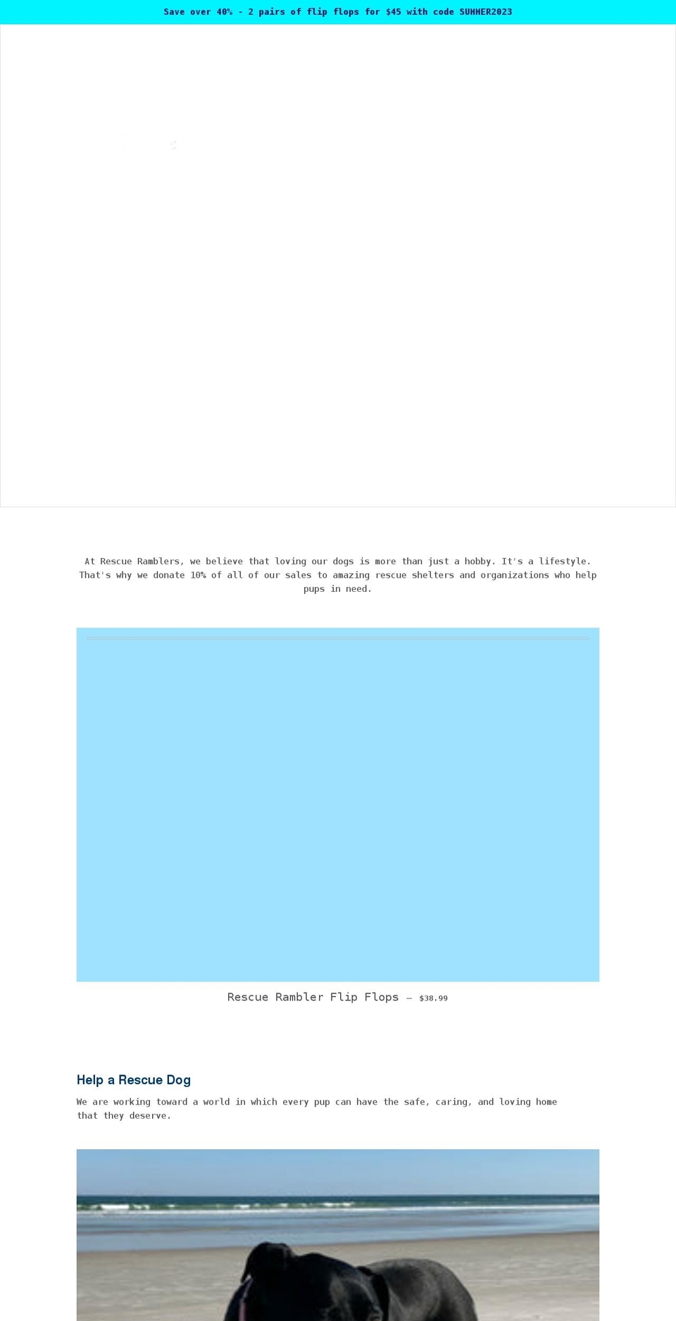 rescueramblers.com shopify website screenshot