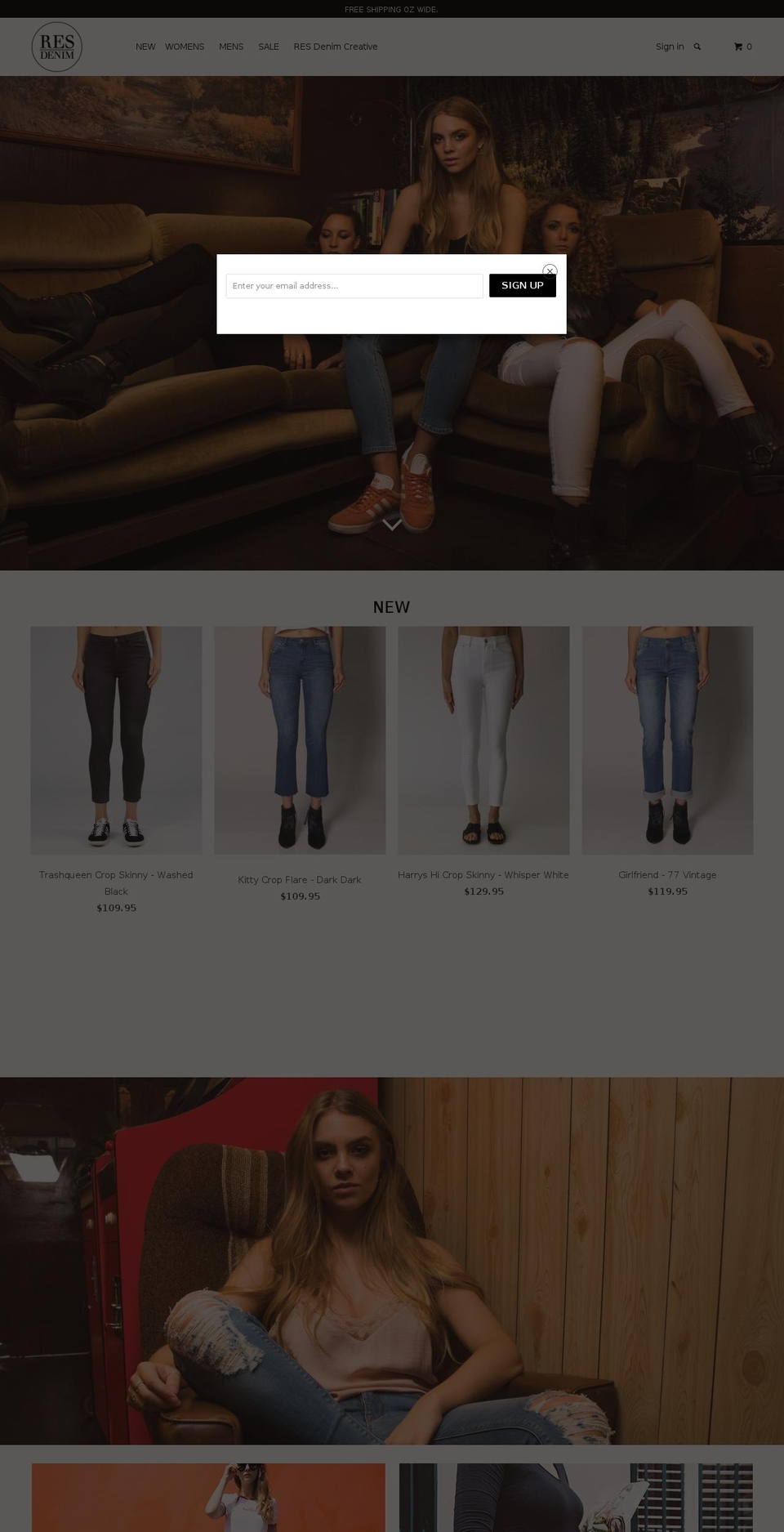 resdenim.com shopify website screenshot