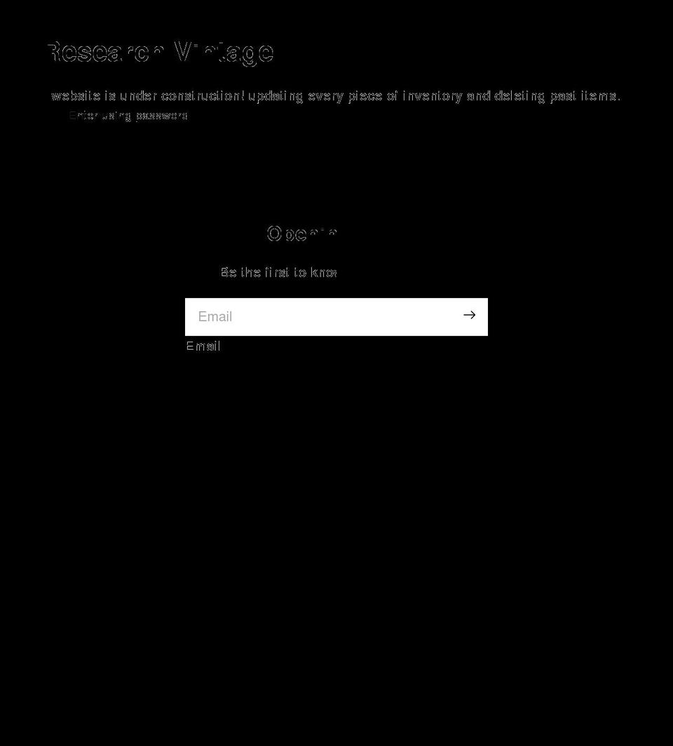 researchvintage.com — Shopify storefront screenshot
