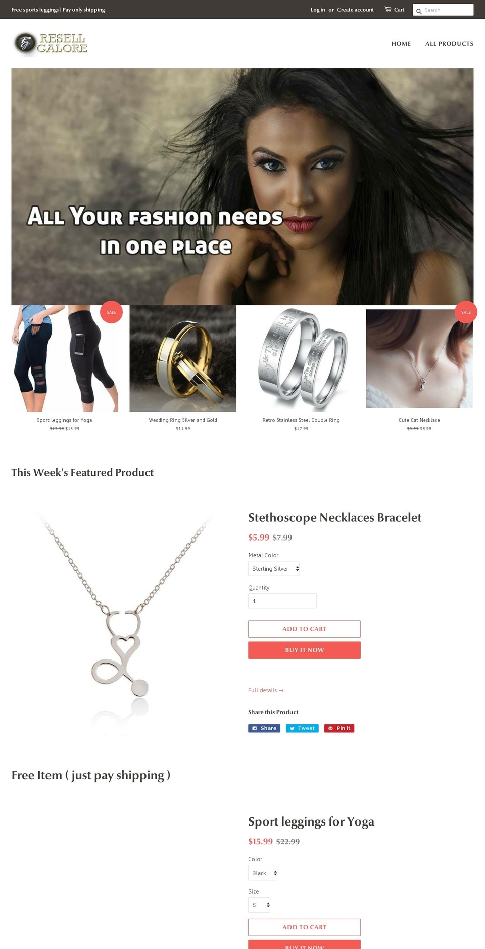 resellgalore.com — Shopify storefront screenshot