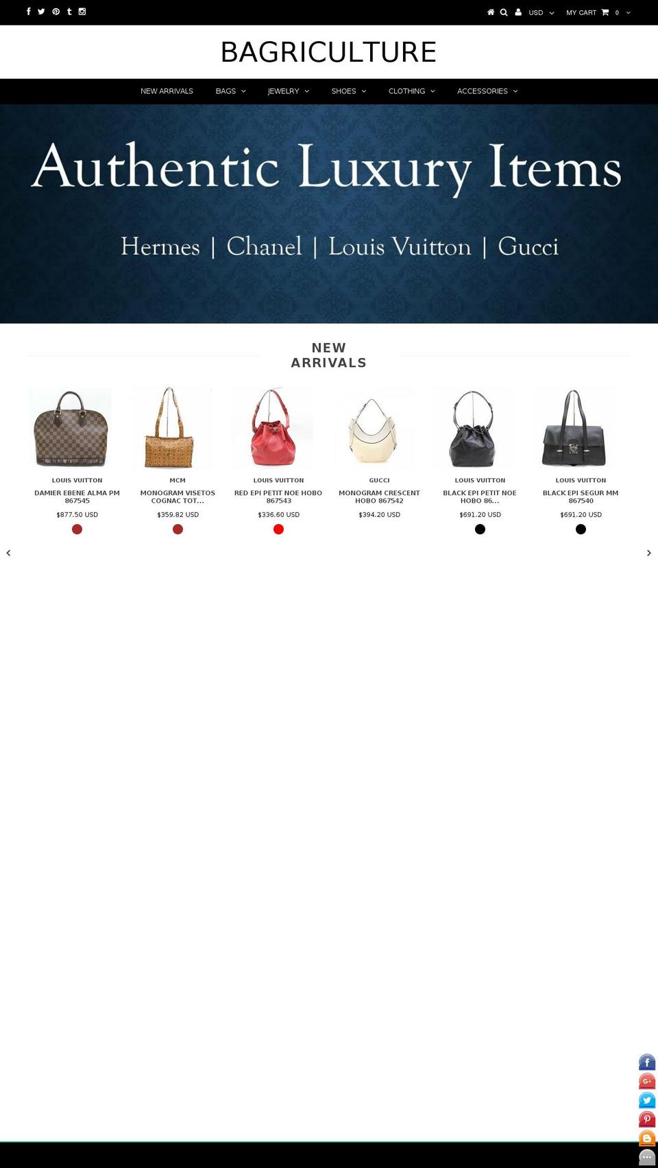resellhandbags.com — Shopify storefront screenshot