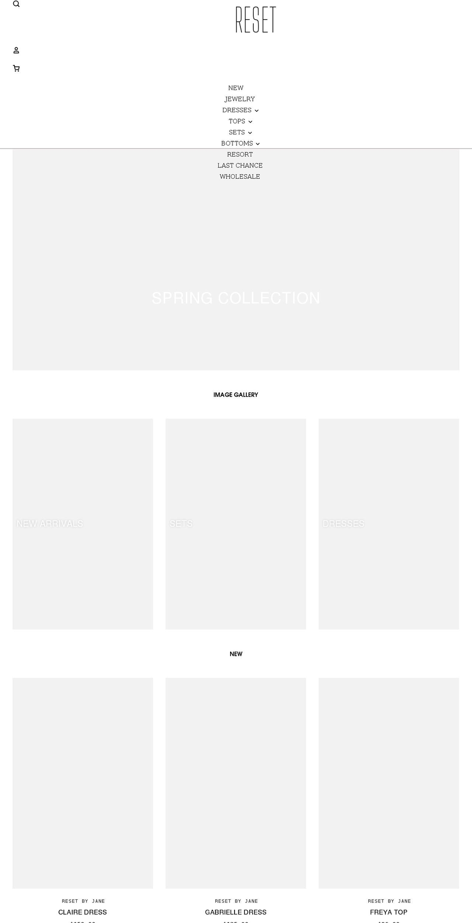 resetbyjane.com — Shopify storefront screenshot