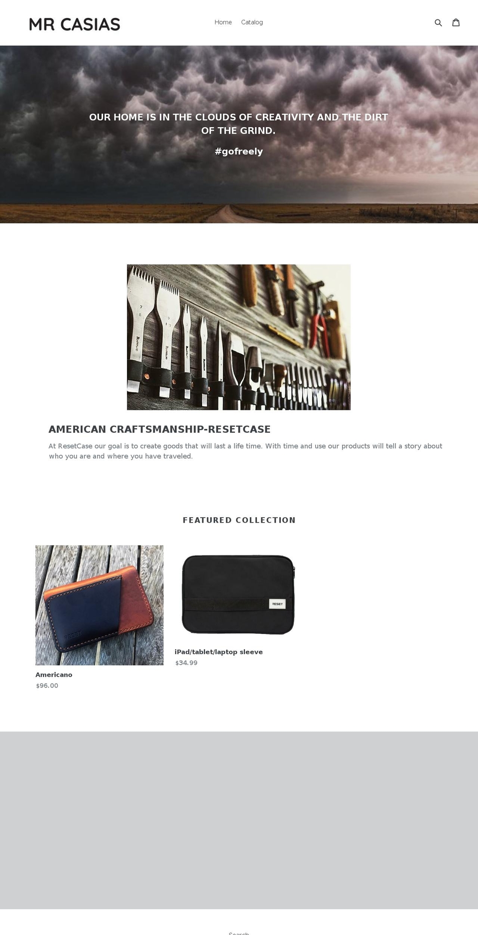 resetcase.com — Shopify storefront screenshot