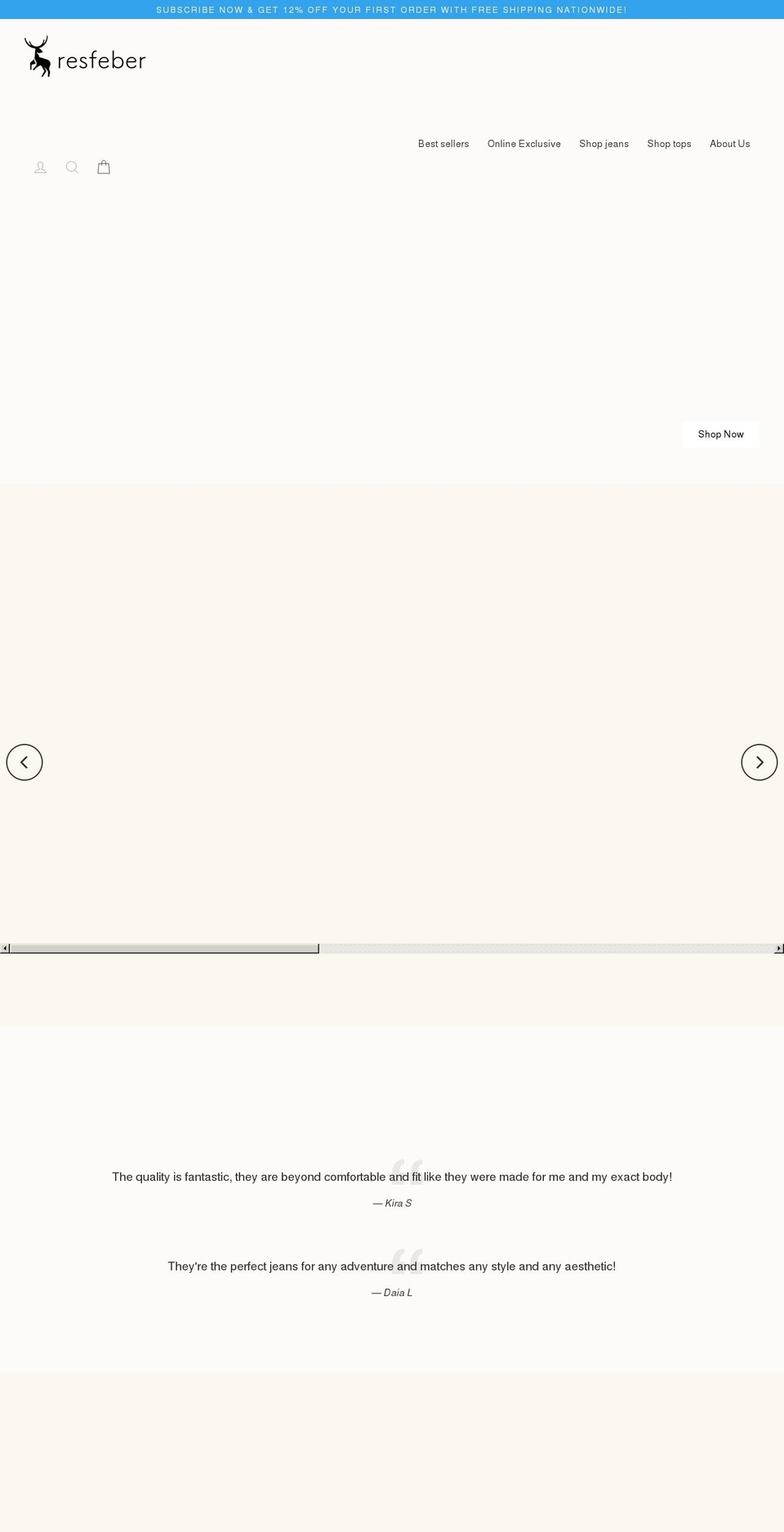 resfeberofficial.com shopify website screenshot