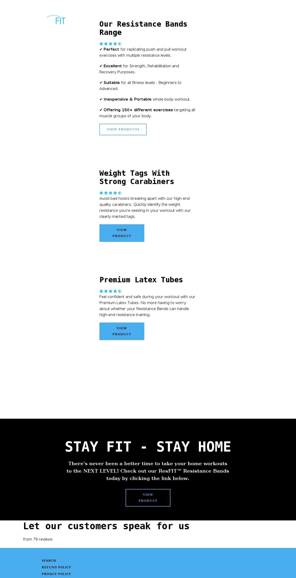 resfit.com.au shopify website screenshot