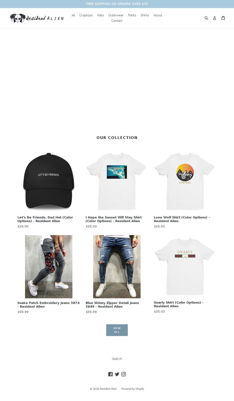 residentalien.us shopify website screenshot