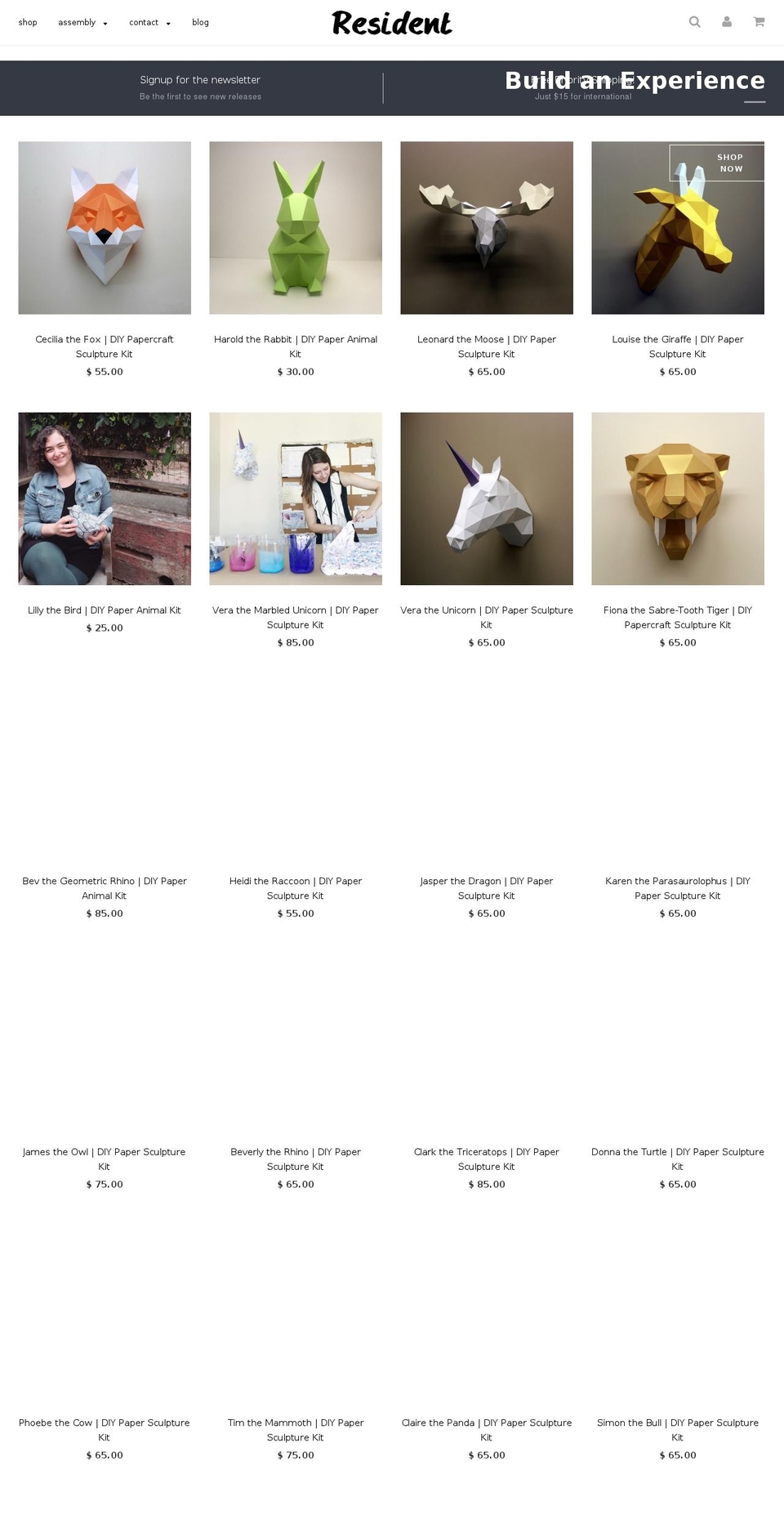 residentdesign.com — Shopify storefront screenshot