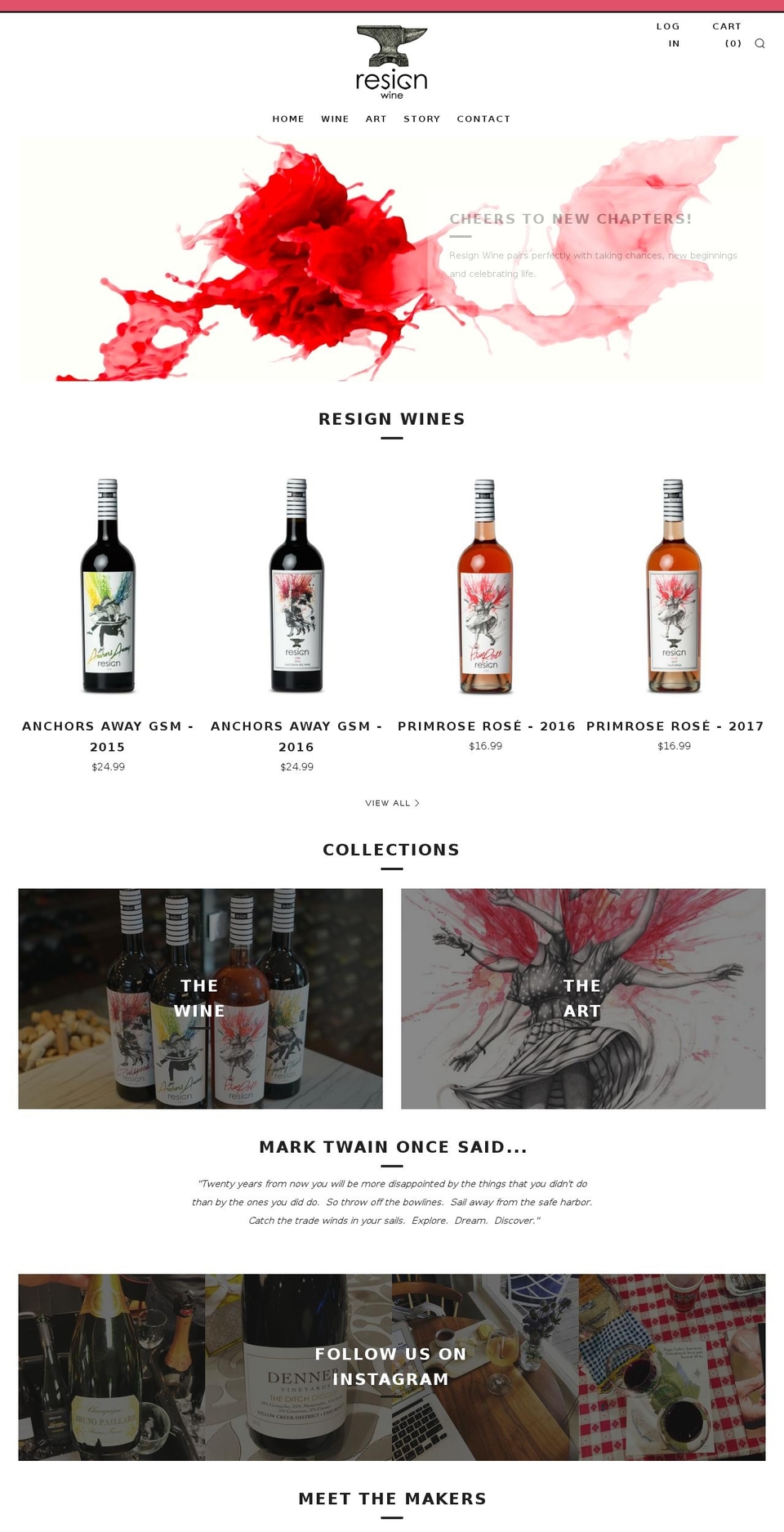 resignwine.com — Shopify storefront screenshot