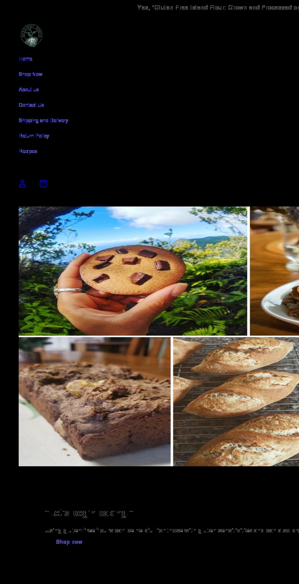 resilientrootshawaii.com shopify website screenshot