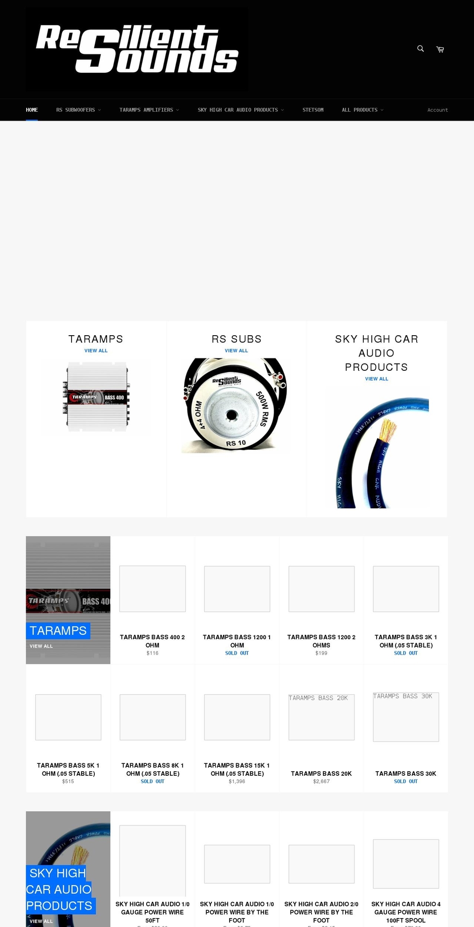 resilientsounds.shop shopify website screenshot