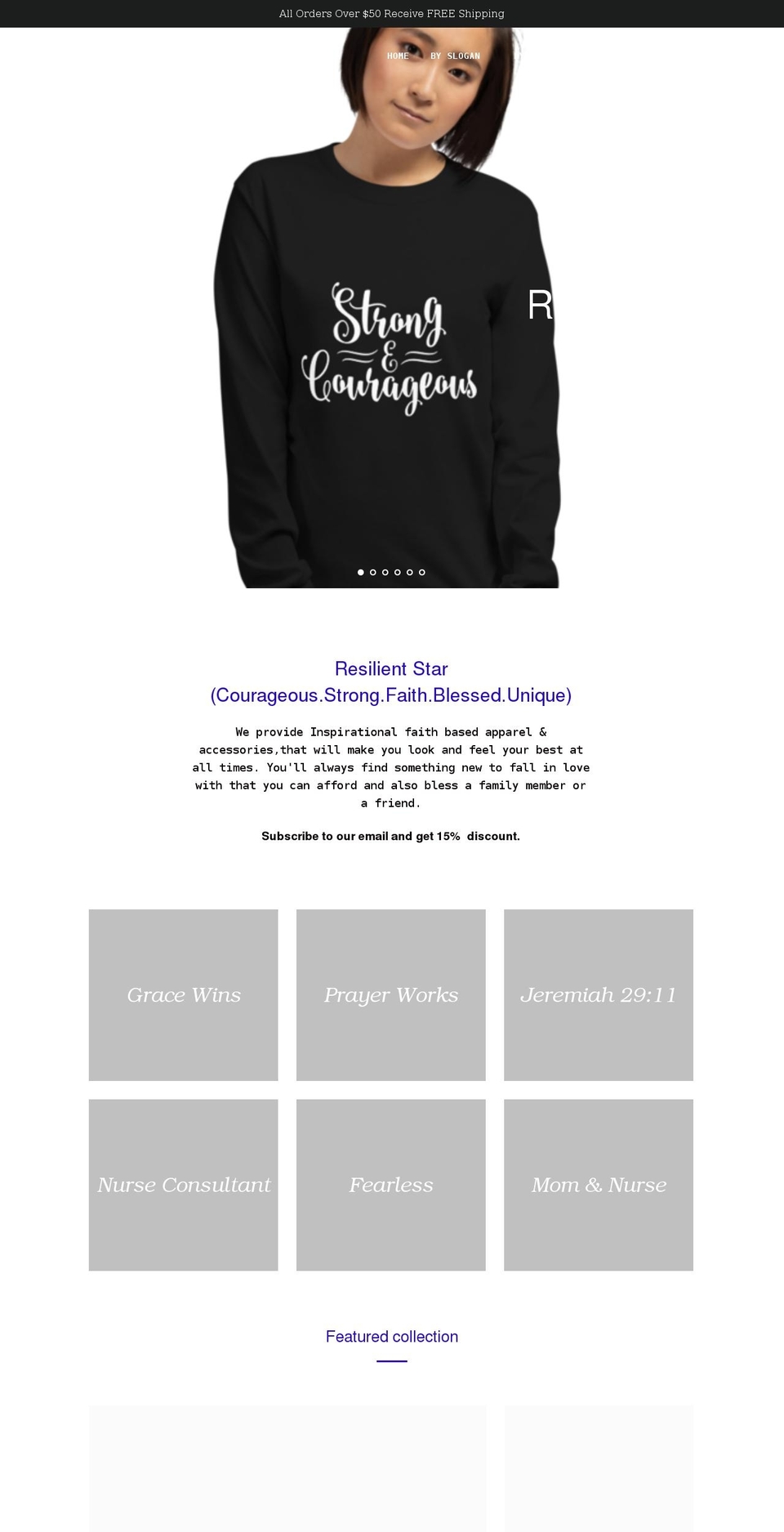 resilientstar.com shopify website screenshot
