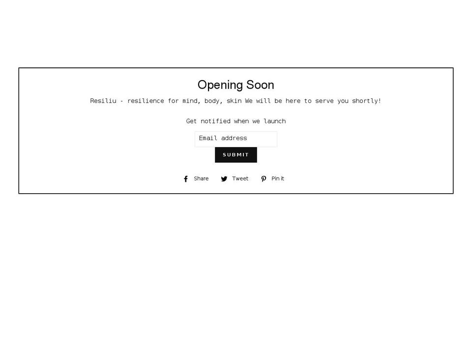 resiliu.com shopify website screenshot