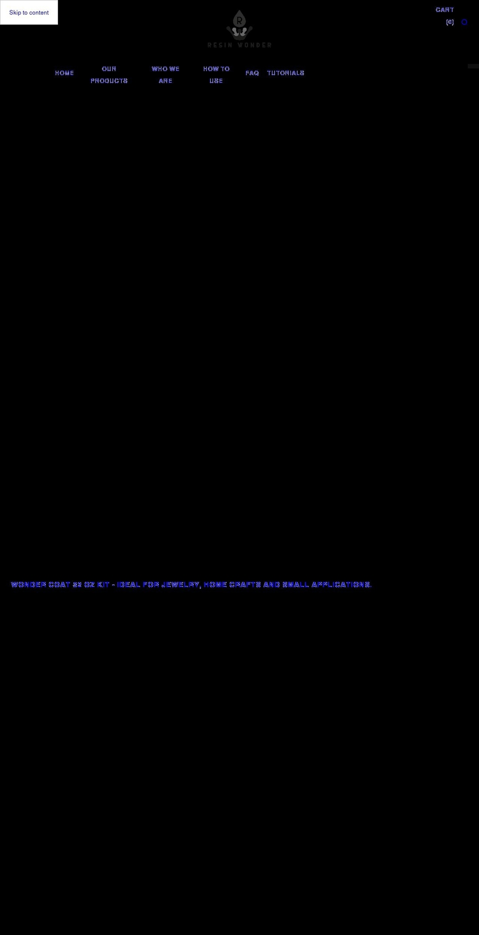 resin-wonder.com shopify website screenshot