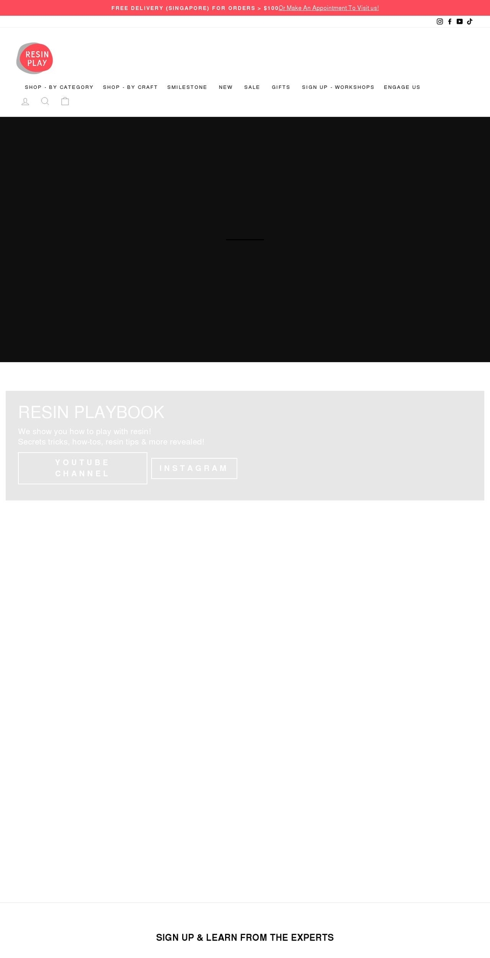 resinplay.sg shopify website screenshot