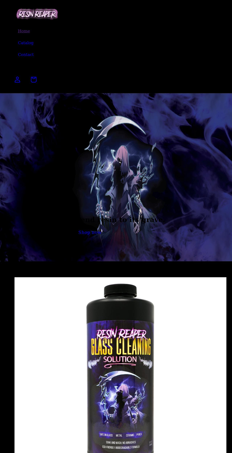 resinreaper.com shopify website screenshot
