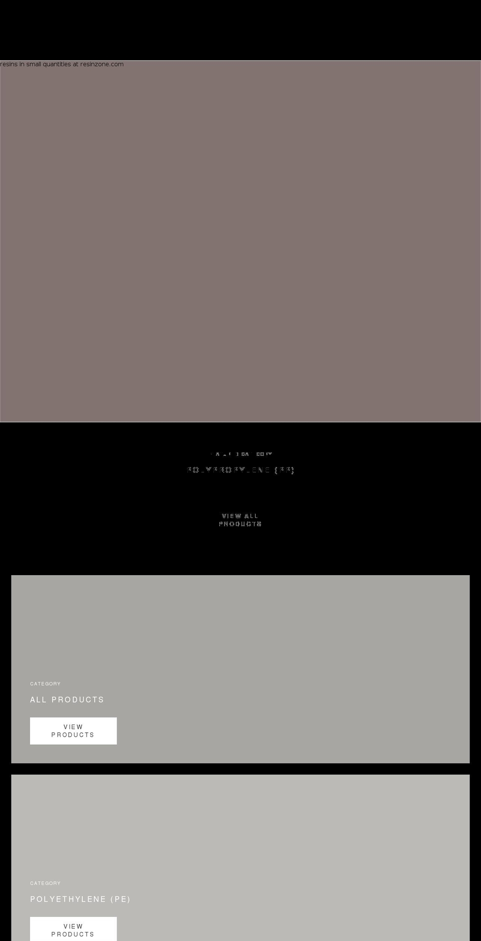 resinzone.com shopify website screenshot