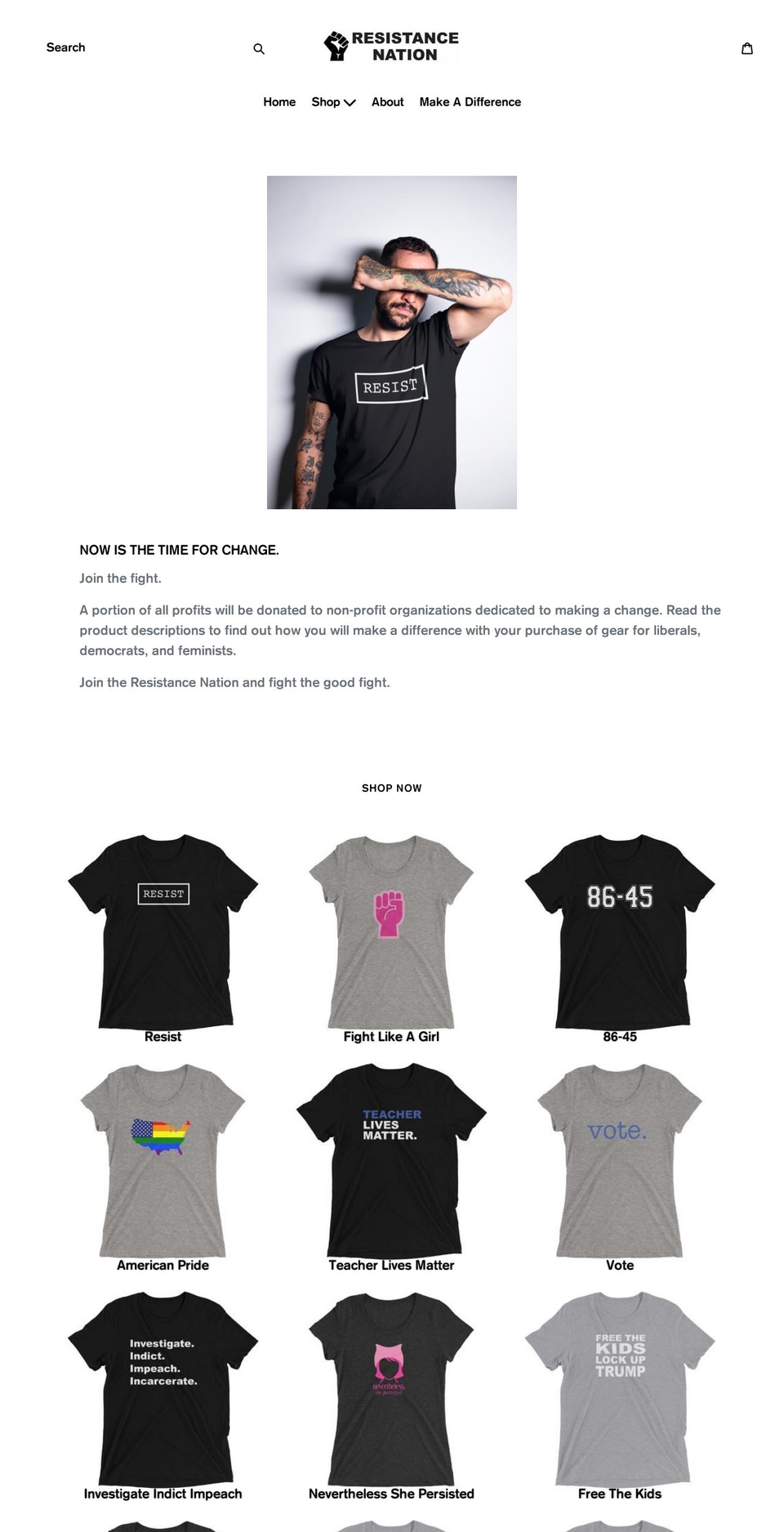 resistancenation.com — Shopify storefront screenshot