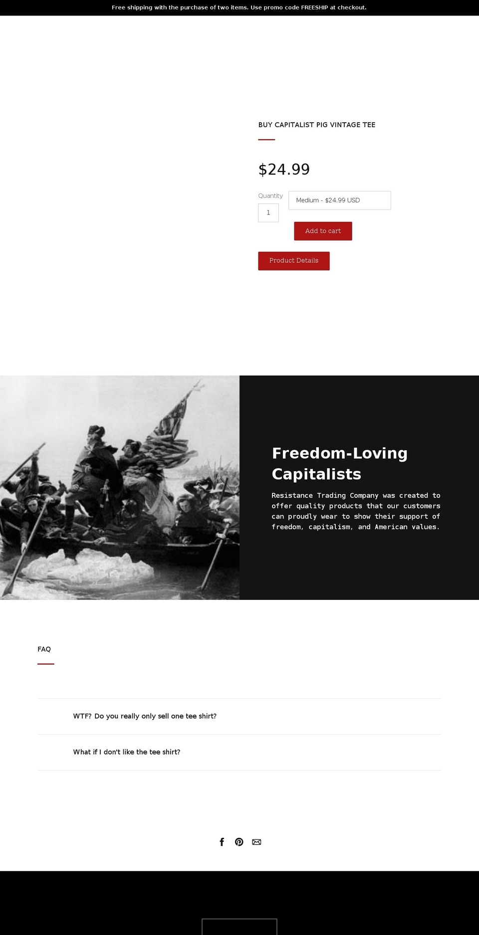 resistancetrading.com — Shopify storefront screenshot
