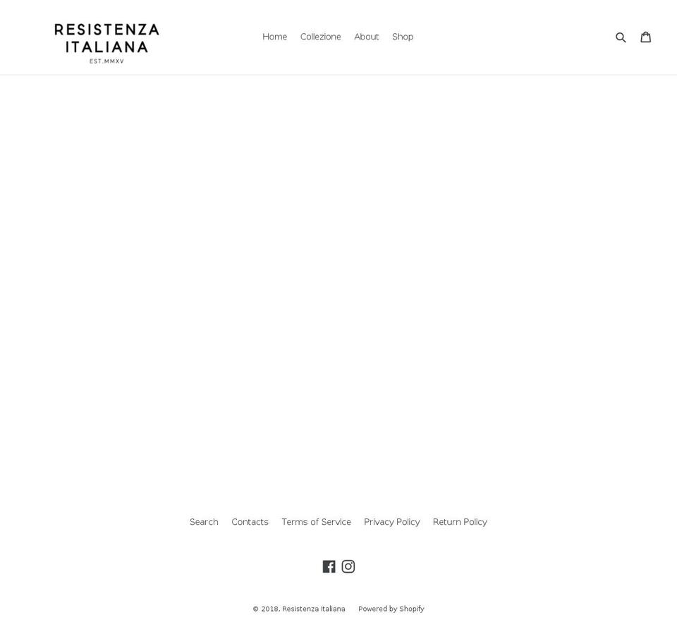 resistenza-italiana.com — Shopify storefront screenshot