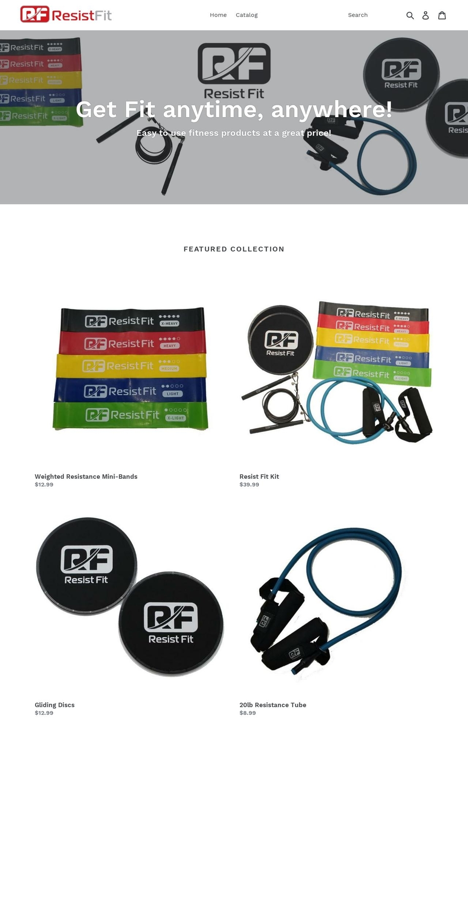 resistfit.com — Shopify storefront screenshot