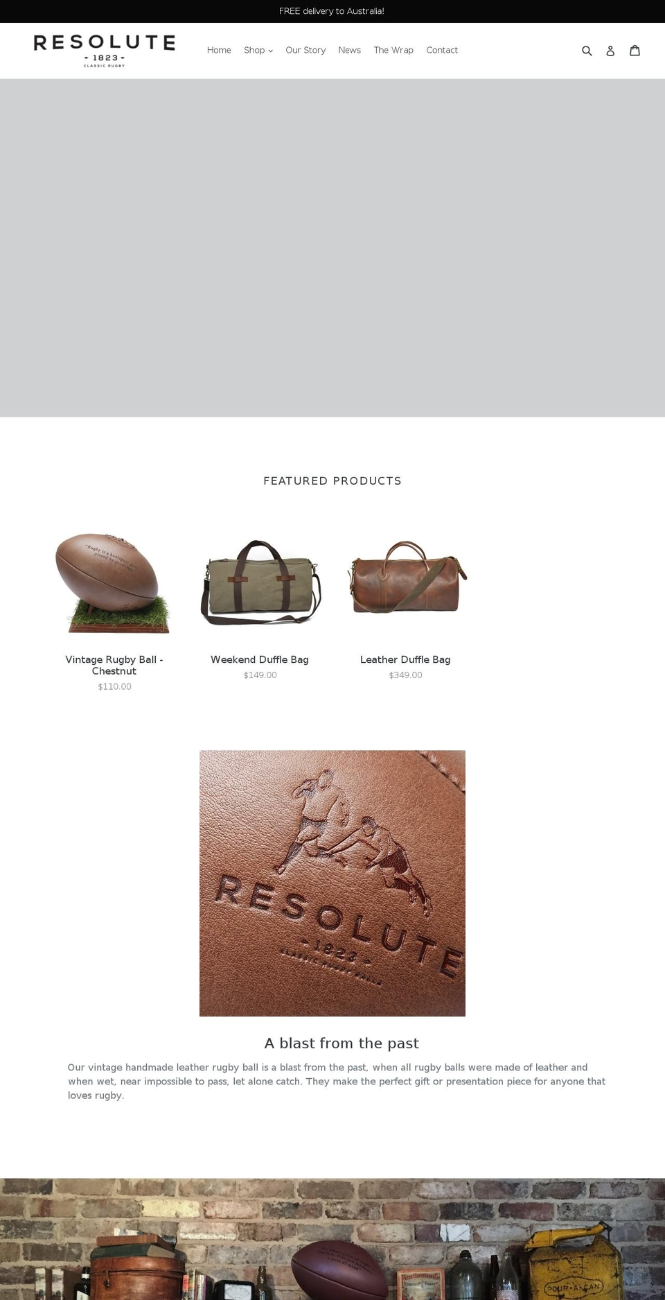 resoluterugby.com — Shopify storefront screenshot