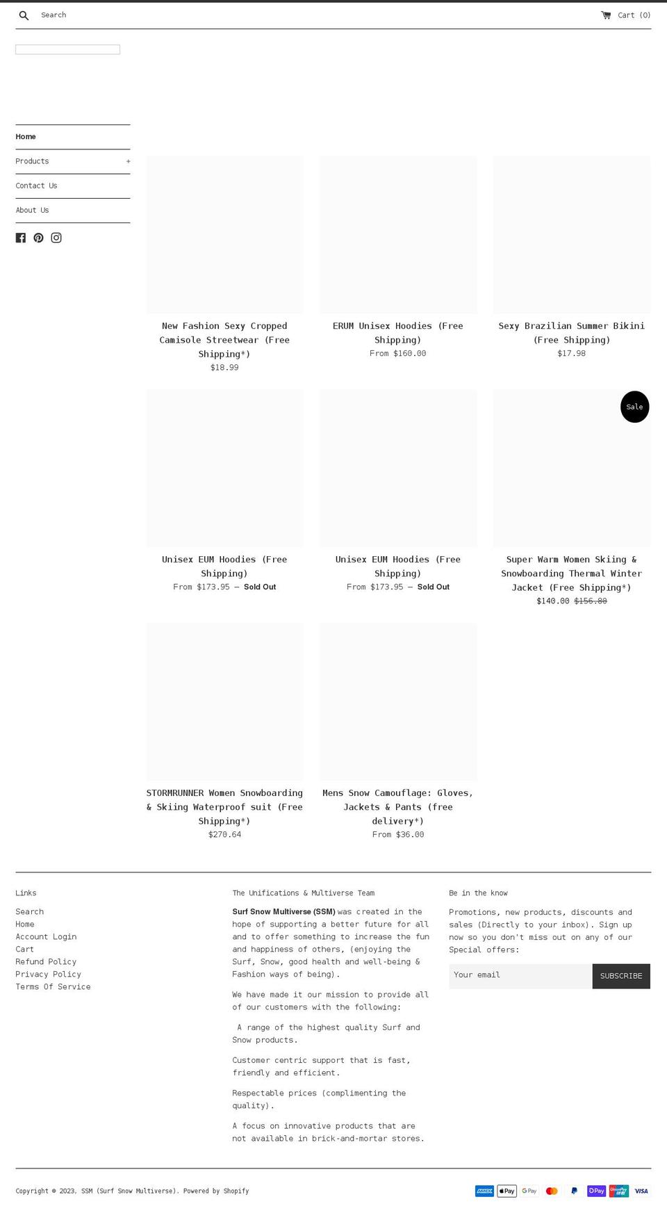 resortmultiverse.com shopify website screenshot