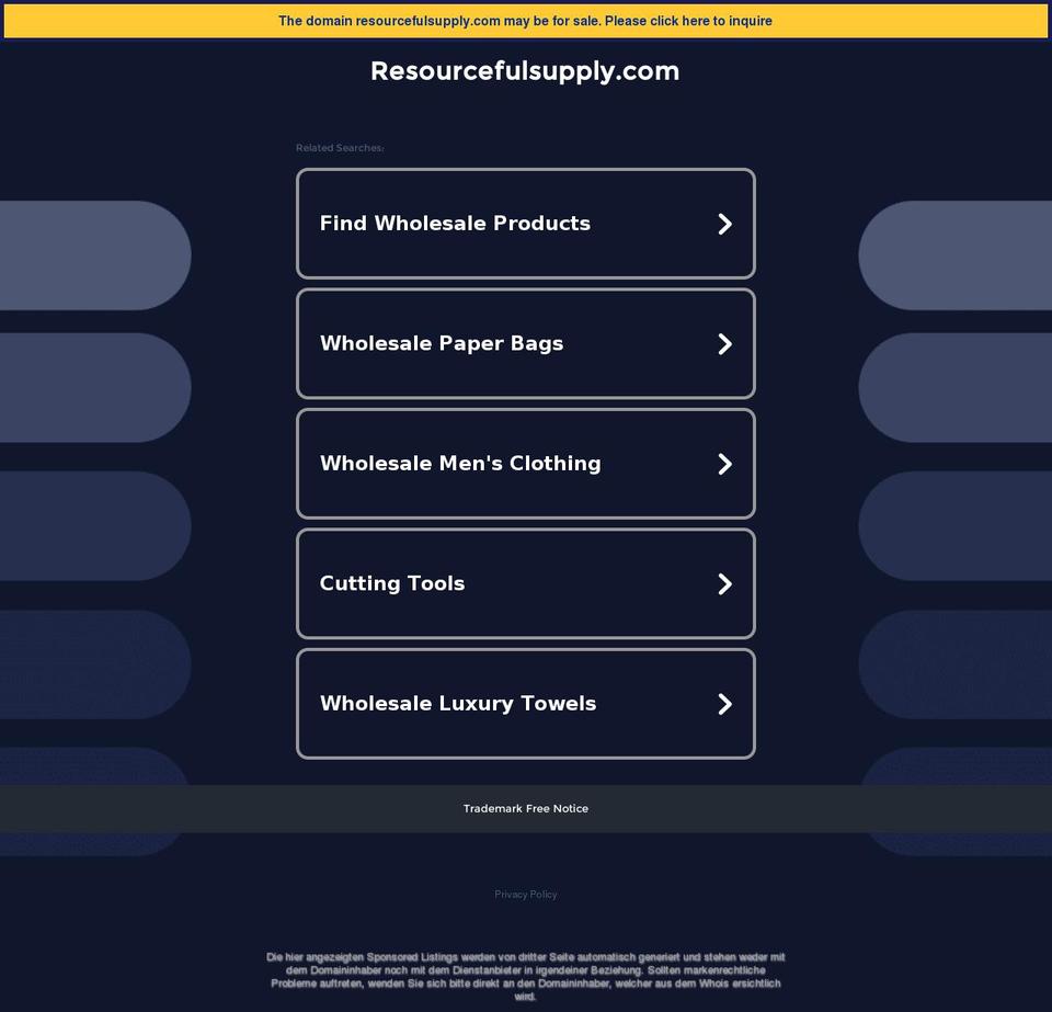 resourcefulsupply.com — Shopify storefront screenshot