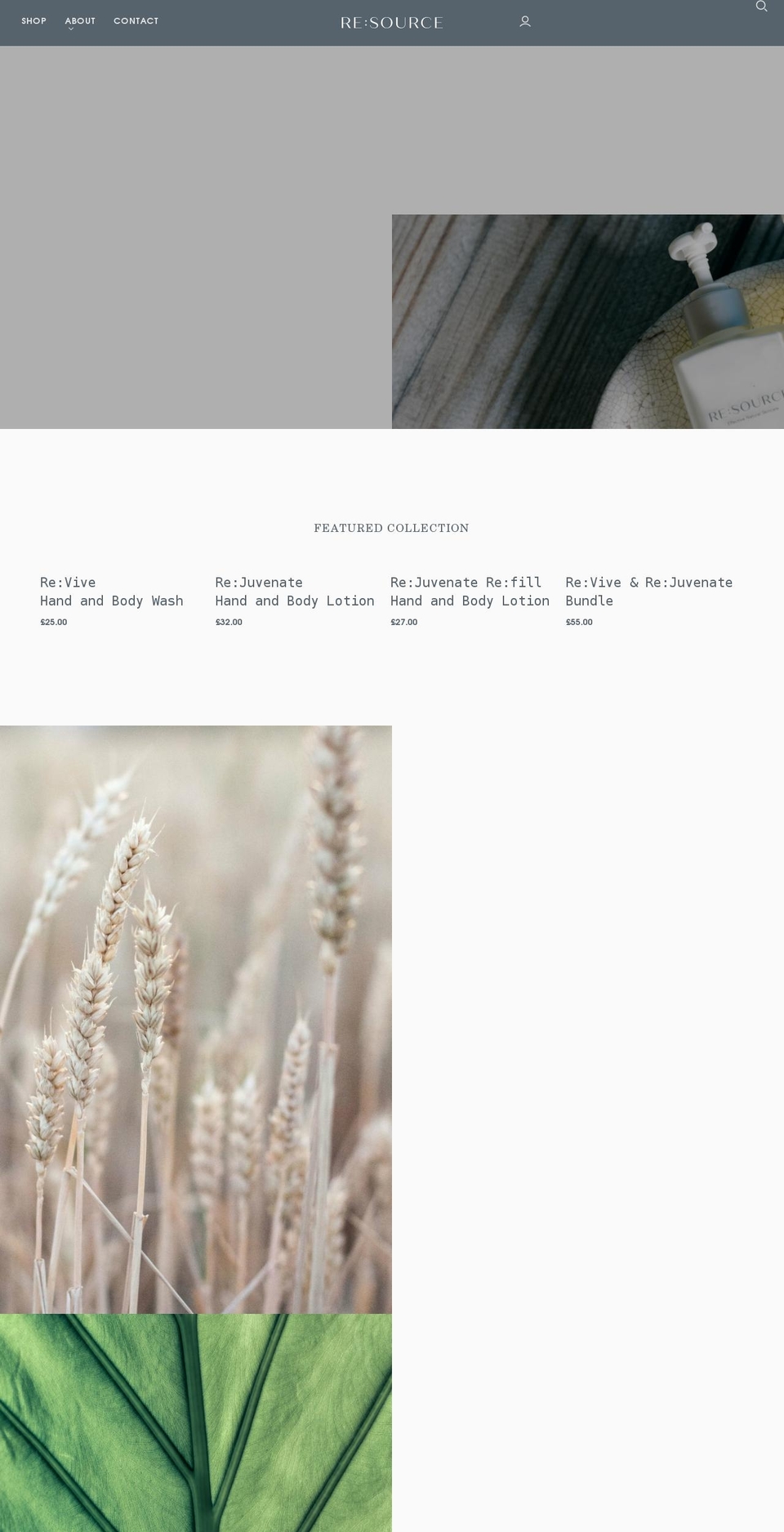 resourceskin.com shopify website screenshot