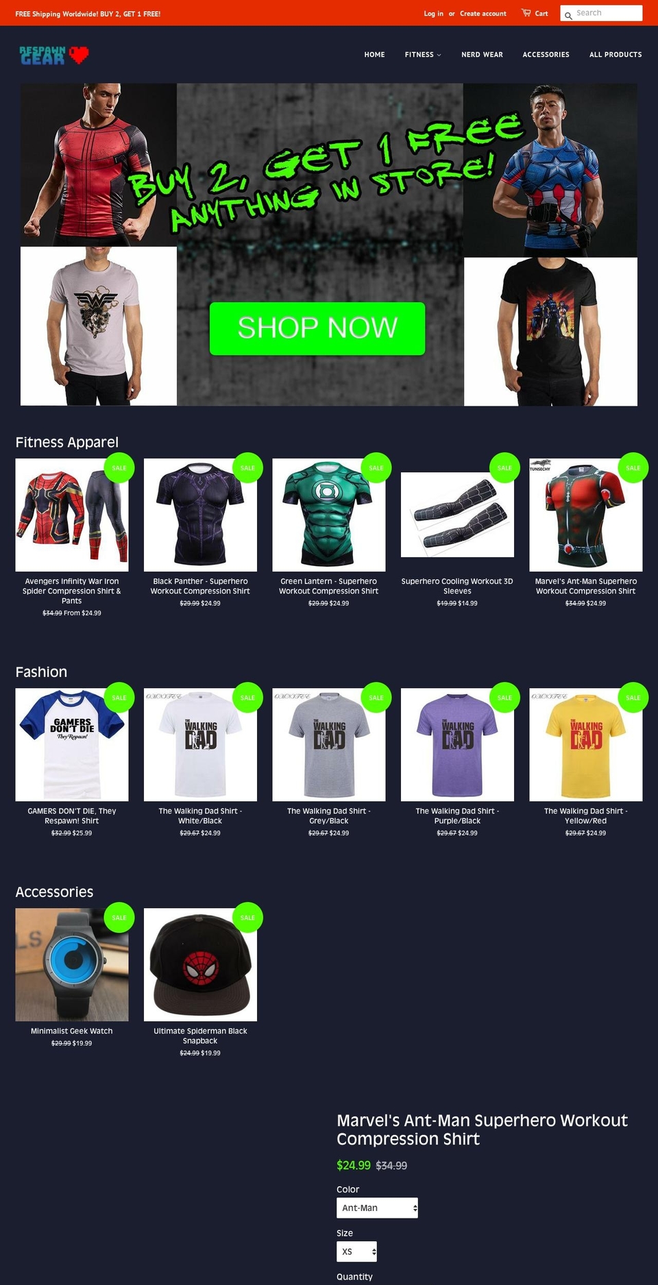 respawngear.com — Shopify storefront screenshot