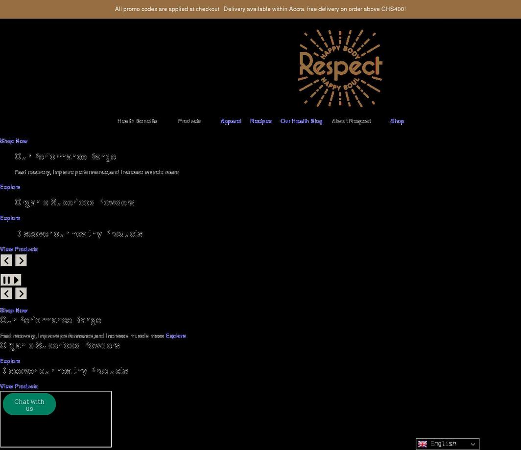 respect-health.com shopify website screenshot