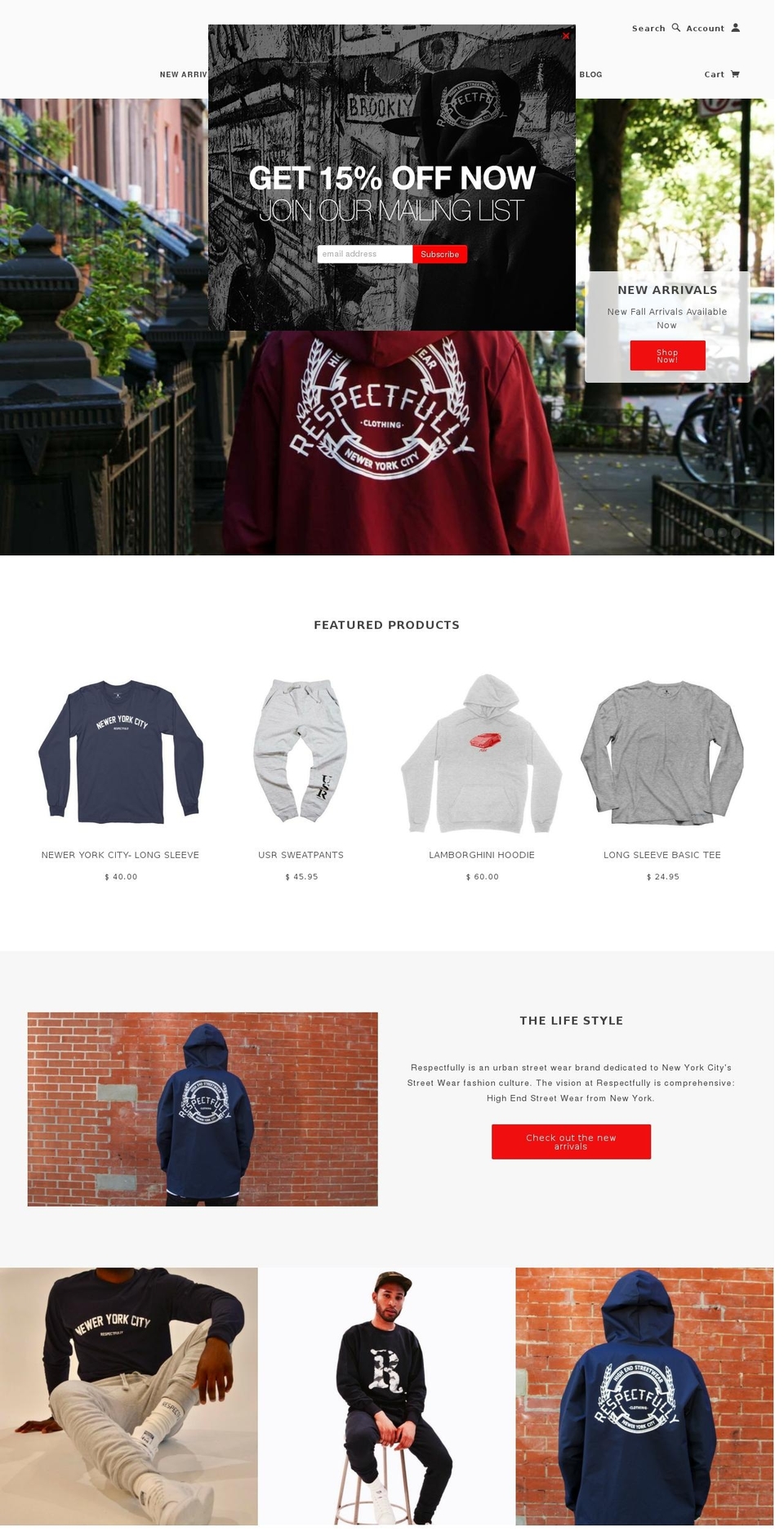 respectfullyclothing.com shopify website screenshot