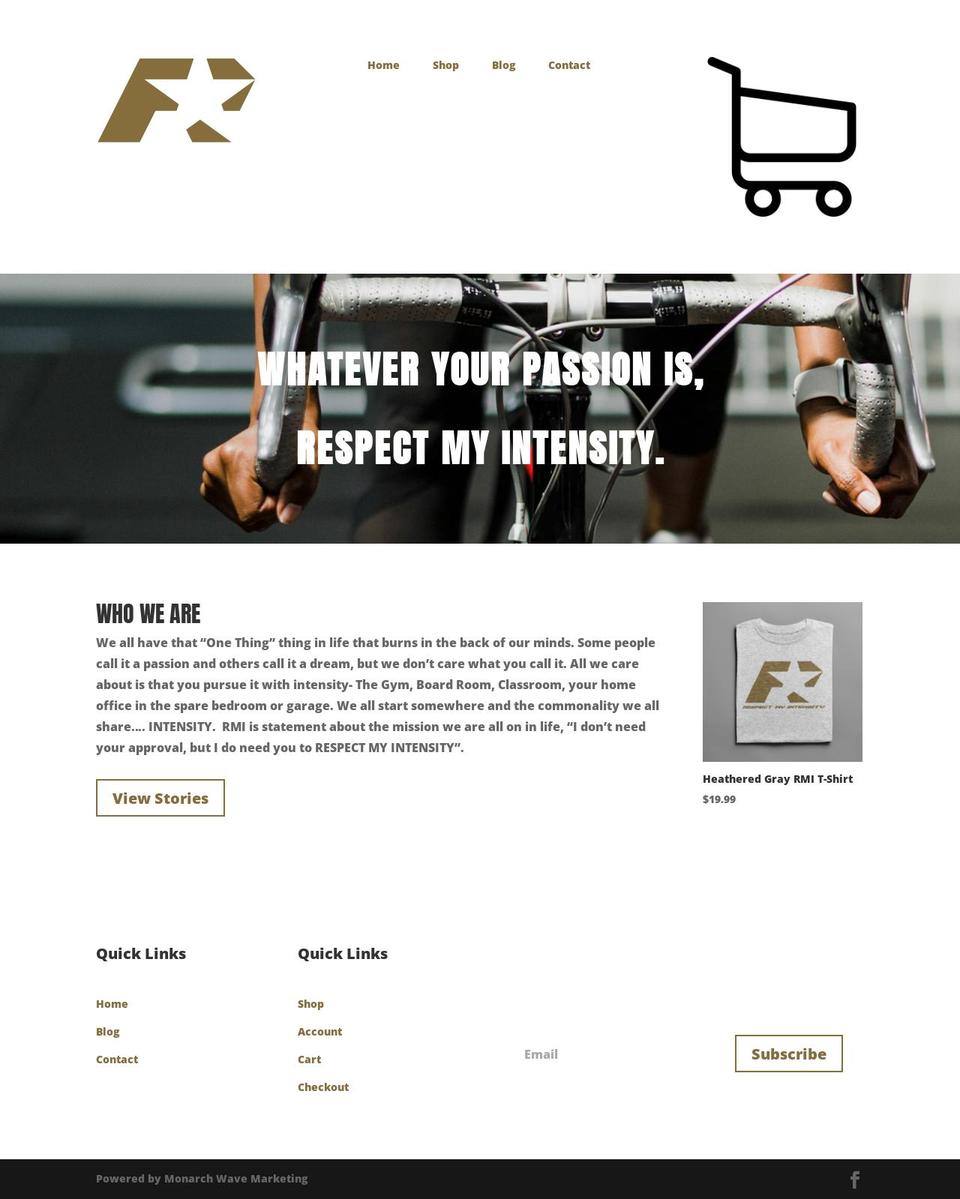 respectmyintensity.com — Shopify storefront screenshot