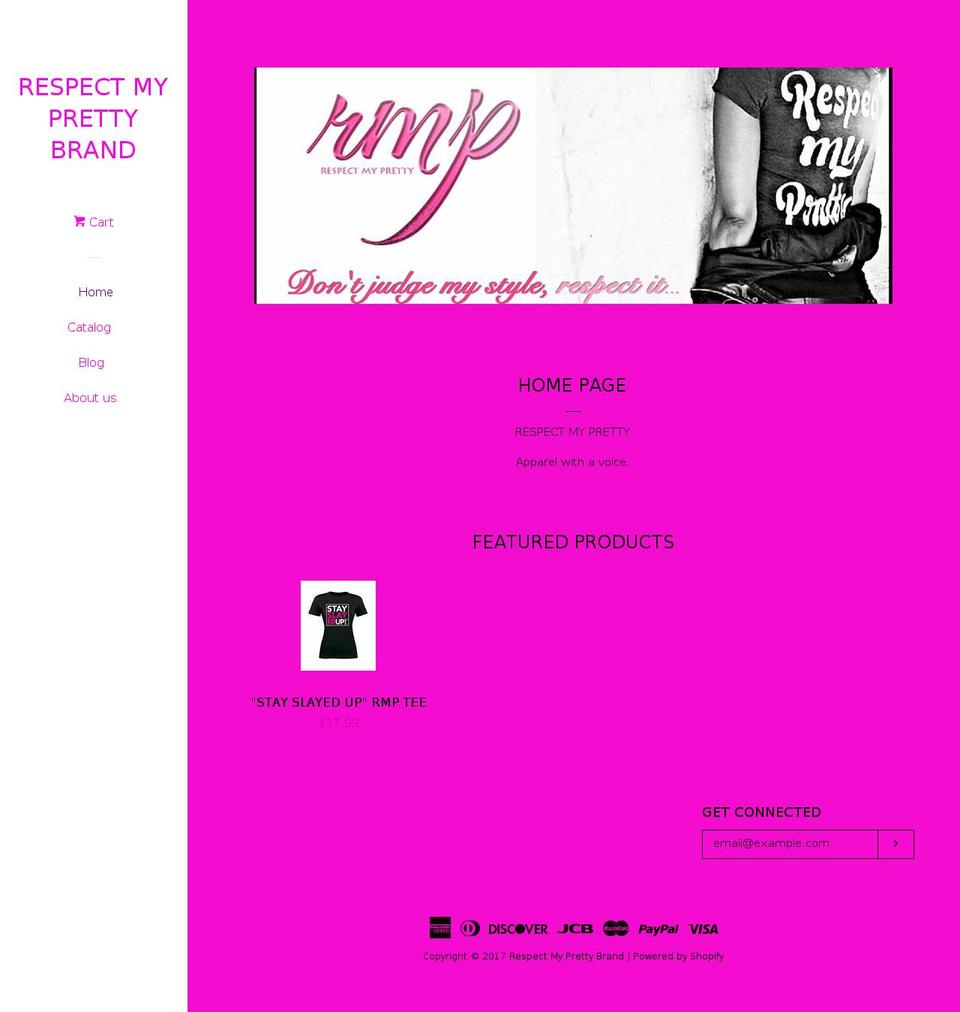 respectmypretty.com shopify website screenshot
